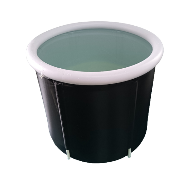 Bañera de agua fría inflable de tubo blanco
