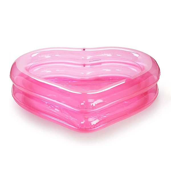 Piscina inflable linda en forma de corazón