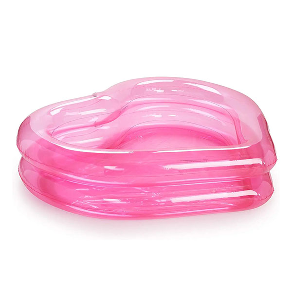 Piscina inflable linda en forma de corazón