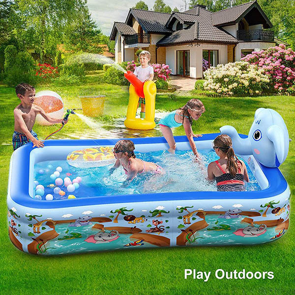 Aufblasbarer Elefant Kiddie Pool mit Sprinkler