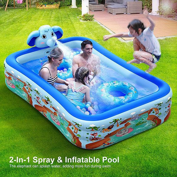 Aufblasbarer Elefant Kiddie Pool mit Sprinkler