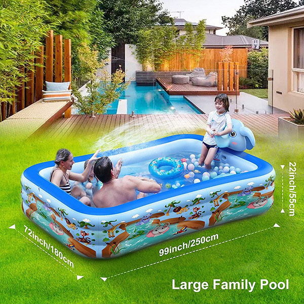 Aufblasbarer Elefant Kiddie Pool mit Sprinkler