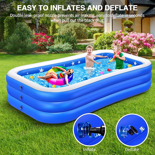 Piscine à jouets gonflable rectangulaire pour enfants