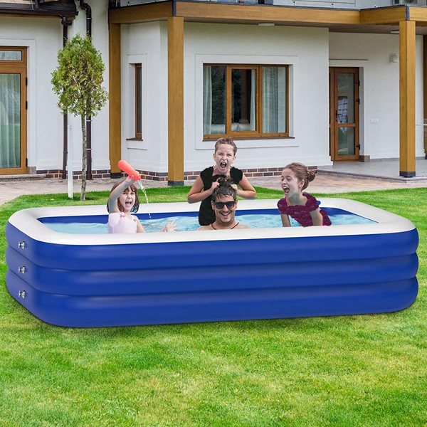 Piscine à jouets gonflable rectangulaire pour enfants