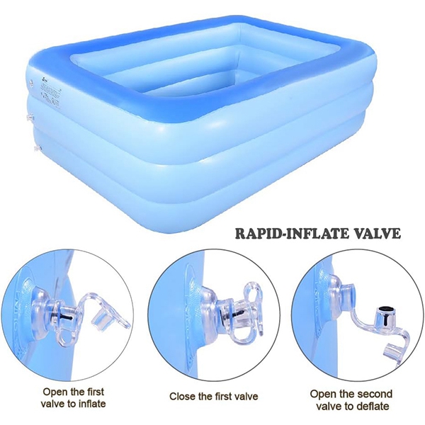 Portable Blow up Rectangular Kiddie Pool