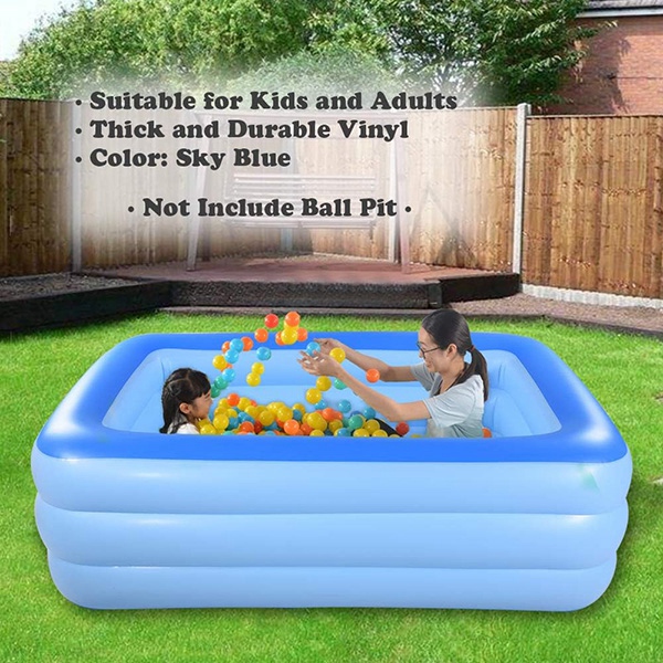 Portable Blow up Rectangular Kiddie Pool