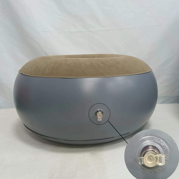 Inflatable Flocked Sofa With Footstool