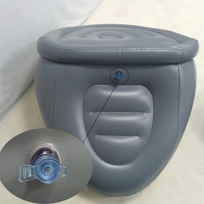 Inflatable Flocked Sofa With Footstool