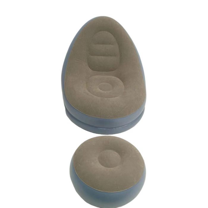 Inflatable Flocked Sofa With Footstool