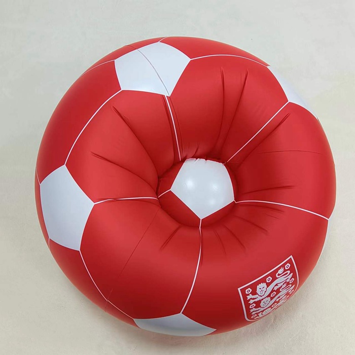 Football Shape Red Inflatable Sofa