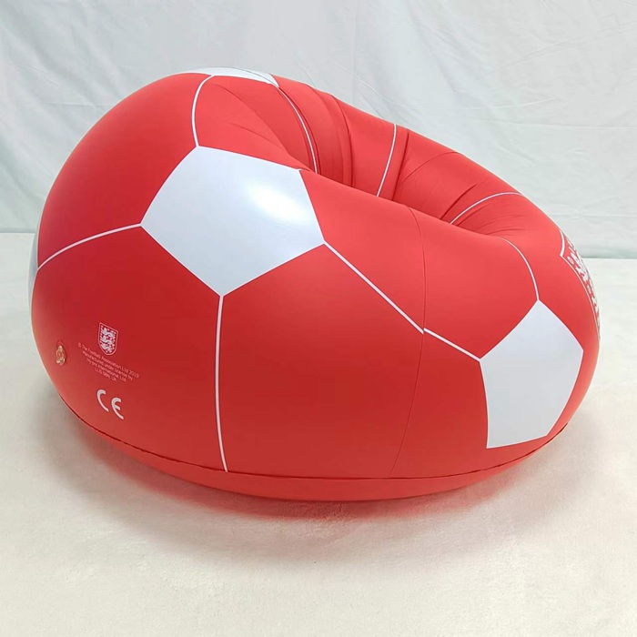 Football Shape Red Inflatable Sofa
