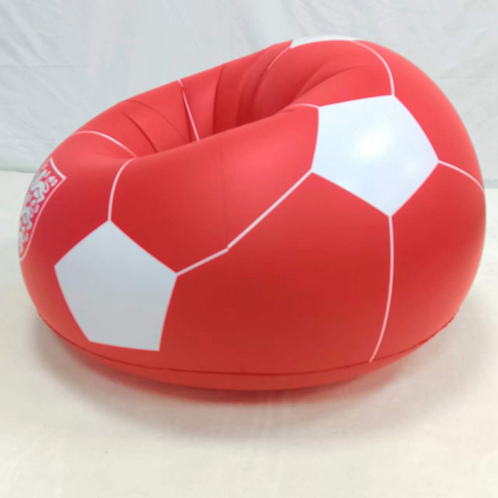 Football Shape Red Inflatable Sofa