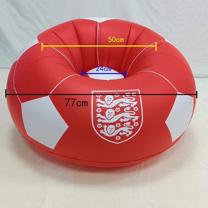 Football Shape Red Inflatable Sofa