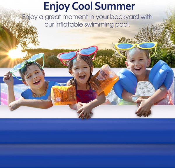 Blue Inflatable Paddling Pool for Children