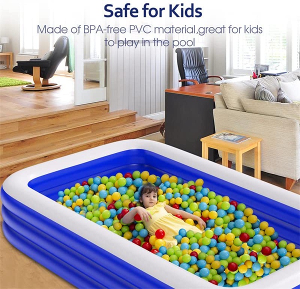 Blue Inflatable Paddling Pool for Children